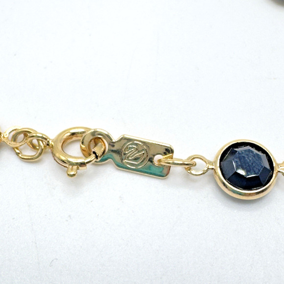 Vintage Swarovski Bracelet Swan Bezel Set Black Clear 7" - Picture 3 of 5